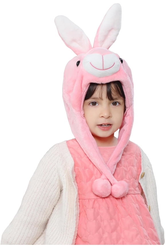Plush Cute Winter Hat, Ear Flap Hat, Polyester with Fleece Character Winter cap, Soft Warm Hat