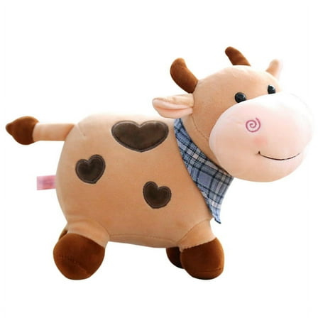 Plush Dairy Cow Calf Fluffy Mascot Stuffed Animal for Doll Sofa Throw Pillow Soft Sleeping Toy Children Room Ornament 28