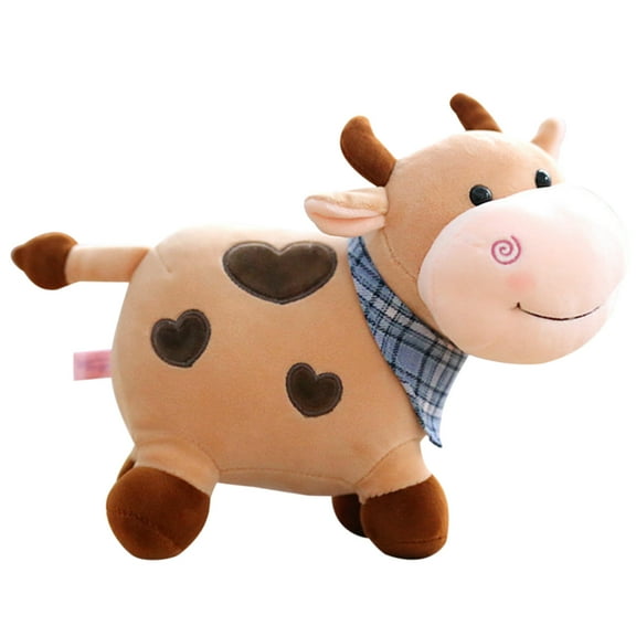 Plush Dairy Cow Calf Stuffed Animal for Doll Sofa Throw Pillow Soft Sleeping Toy Children Room Ornament 28