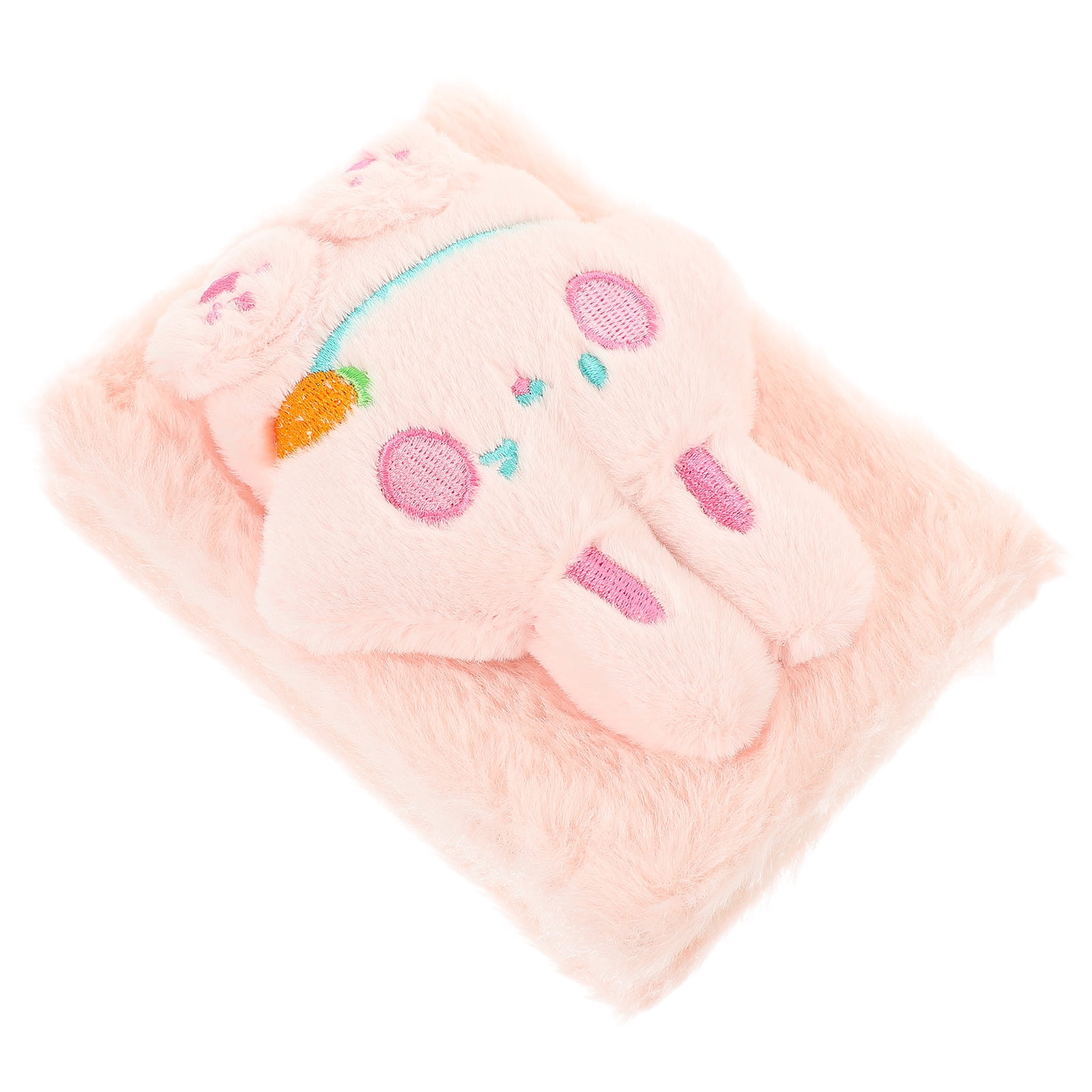 Plush Diary Cartoon Cover Notebook Plush Cover Notebook Fluffy Writing ...
