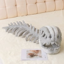 Plush Dinosaur Skeleton Headgear Stuffed Toy, For Big Kids Teens As Gift Options For Birthdays Graduation Friends Classmates, 75Cm Size With No Tag And Dinosaur Skeleton Design