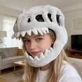 thumbnail image 1 of Plush Dinosaur Skull Headgear White - One - Pack, Halloween Dinosaur Headpiece, Party Accessory, Fun Prop For Teens & S, 1 of 5