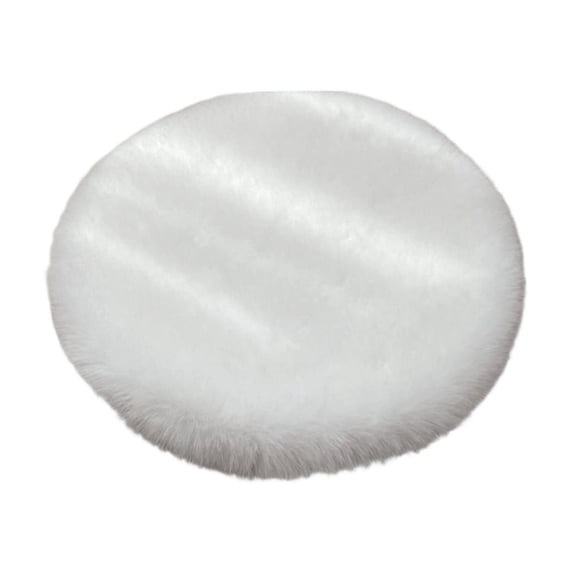 Plush Dog Bed Mat, Fluffy Round Puppy Crate Pad with Soft Comfy Pet Kennel Mat for Small Medium Dogs Sleeping 19.68In
