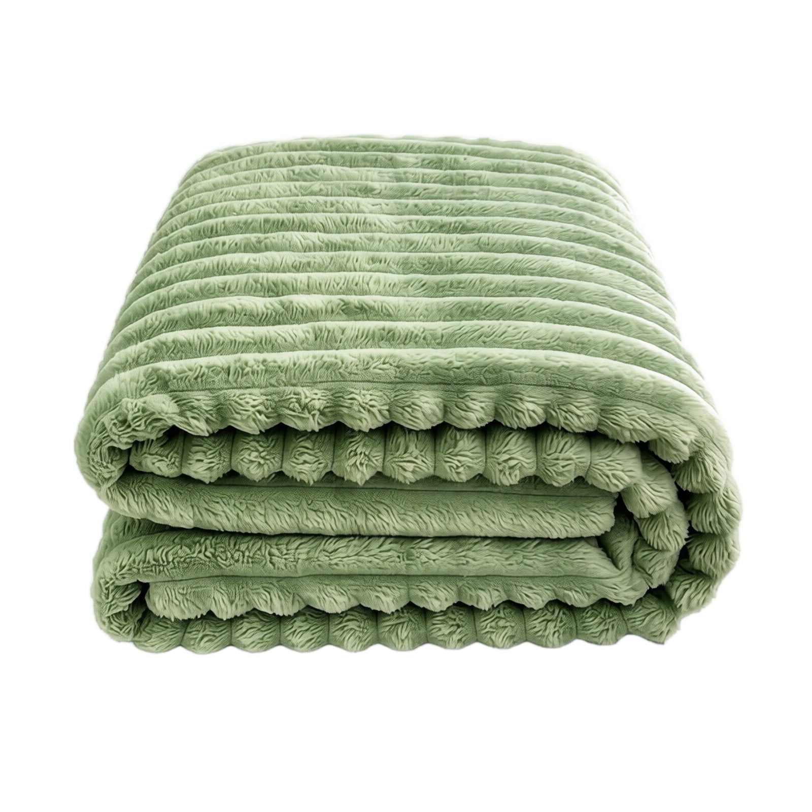 Plush Dog Blanket for Crate with Thickened Warm Fleece and Ribbed ...