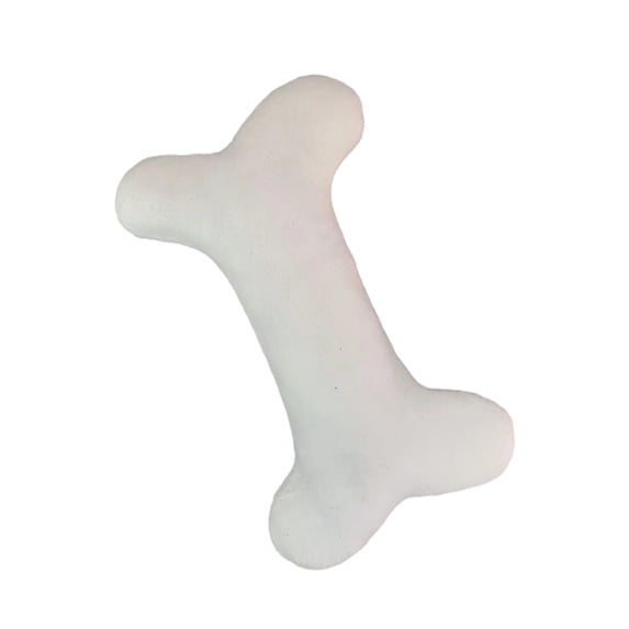 Plush Dog Chew Toy 6 in Interactive Squeaky Stuffed Animal for Boredom Relief Durable Molar Teething Pet Toy for Small Medium Dogs 6" White