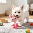 thumbnail image 1 of Plush Dog Chew Toy Paw Shaped Squeaky Puppy Play Toy Stuffed Plush Teething Toy With Rubber Ring Interactive Pet Play Toy For Small Medium Dogs, 1 of 8