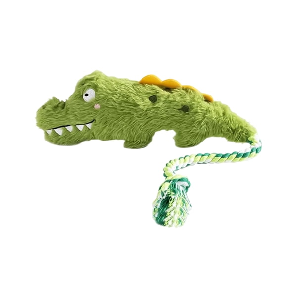 Plush Dog Chew Toys with Rope Squeaker, 7.87 inch Interactive Bungee Tug of War Rope Toys for Small Medium Large Dog, Washable Pet Toy for Tug of War, Fetch & Dental Exercise