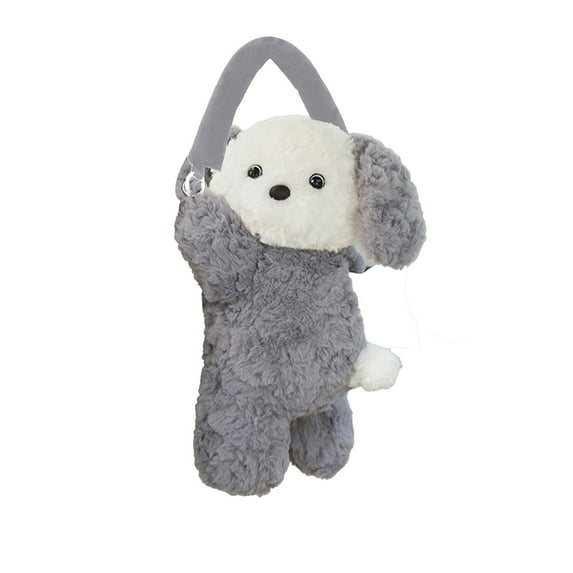 Plush Dog Shaped Hanging Tissue Box Holder Elegant Paper Towel Dispenser for Living Room Bedroom or Bathroom Decoration