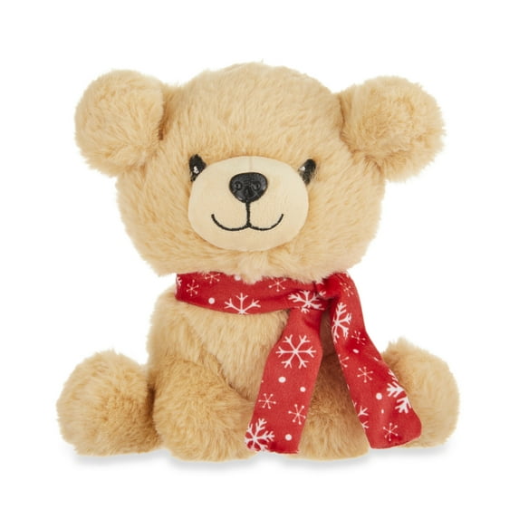 Plush Dog Stuffed Animal Toy, Beige, Child, 7 in, by Holiday Time