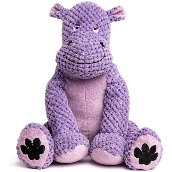Plush Dog Toy - Cute & Durable Squeaky Dog Toys - Best Squeak Toy for Puppies and All Breeds | Ideal Pet Gift| Large Hippo