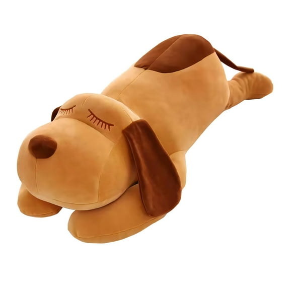 Plush Dog Toy Soft Animal Figure Comfort Companion Portable Design Washable Fabric for Relaxation