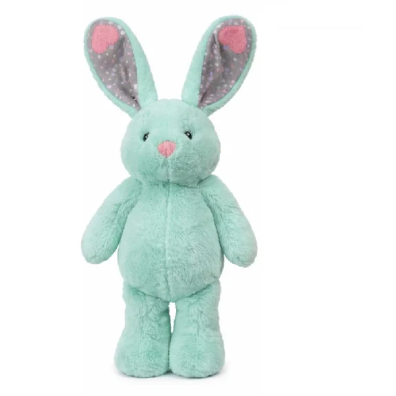 Plush Dog Toy Soothing Calming Lavender Infused 12 Inch Bunny With Heartbeat (Green)