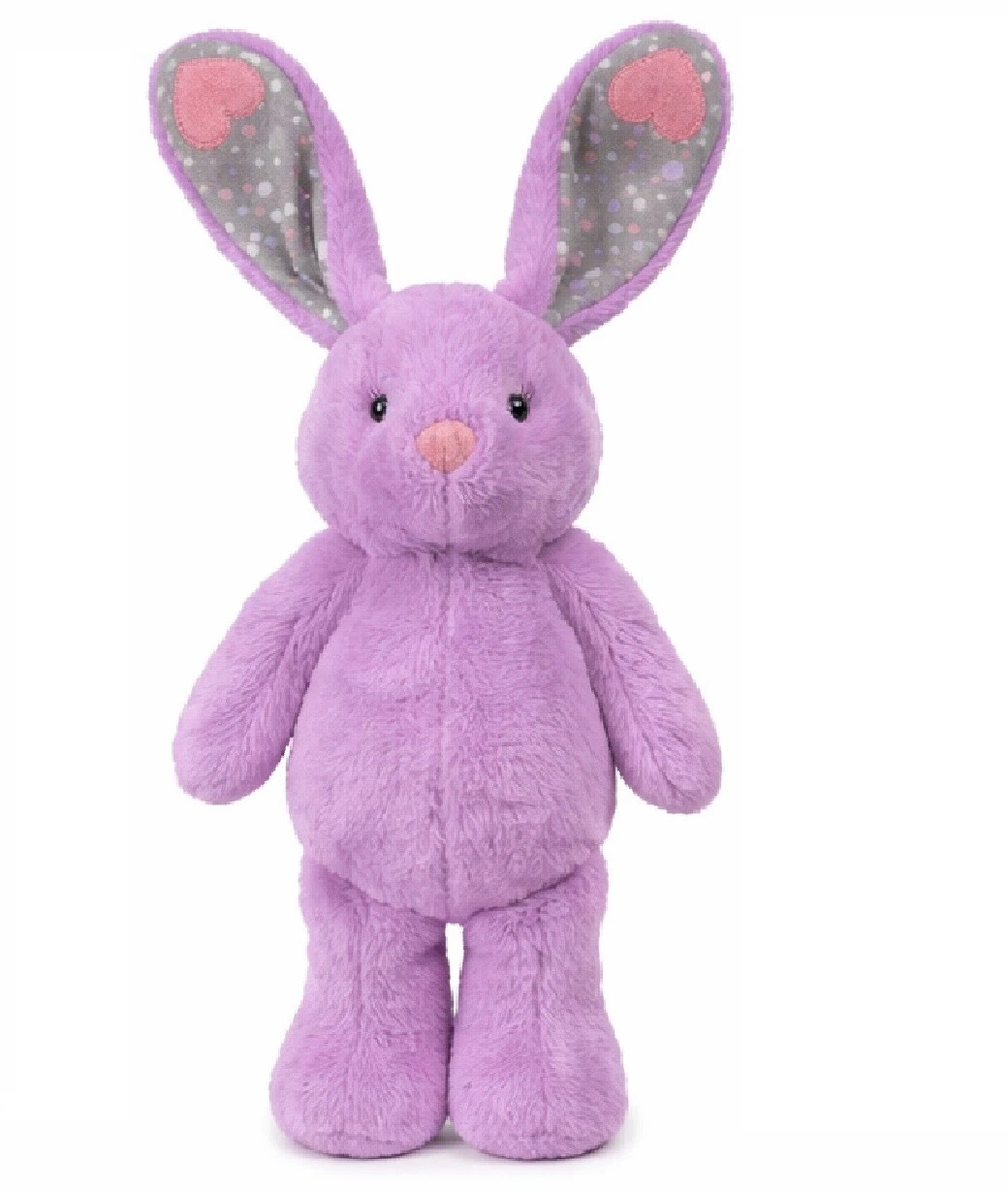 Plush Dog Toy Soothing Calming Lavender Infused 12 Inch Bunny With Heartbeat (Lavender)