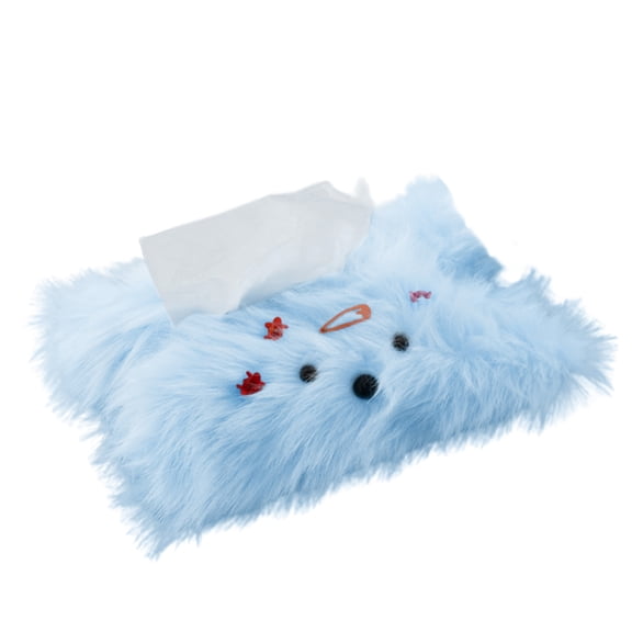 Fun Cartoon Tissue Box Paper Holder Cover for Home Decor Plush Dog Tissue Box Paper Container Living Room