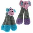 thumbnail image 1 of Plush Dog Toys Fuzzy Corduroy Long Legs Squeaker Choose Elephant or Monkey 8.5" (Both Character Toys), 1 of 5