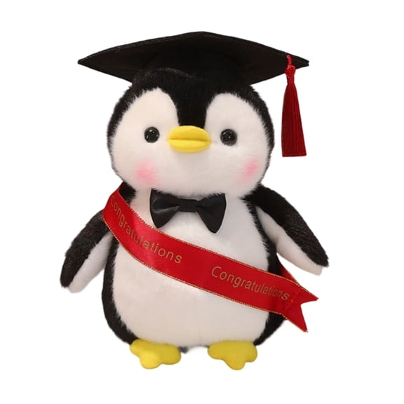 Plush Doll Graduation Penguin Doctorate Stuffed Animal Graduation Celebration Party Decor C - 22x10x5cm