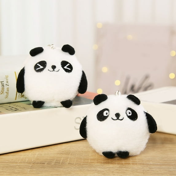 Plush Doll Soft Texture Cartoon Design Adorable Compact Panda Stuffed Toy for Kids