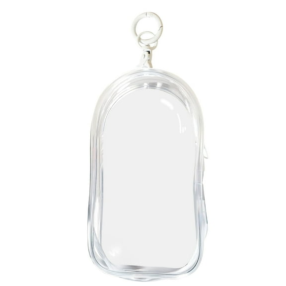 Plush Doll Storage Bag With Keychain, Hanging Display Organizer For Collectors, Protective Pvc Case To Keep Toys Clean Prevent Damage Maintain Value Easy To Carry