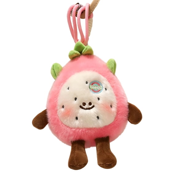 Plush Doll Stuffed Toy Handheld Fruit Shape Soft Plushie with Hanging Rope for Kids Adults Home Office Decoration