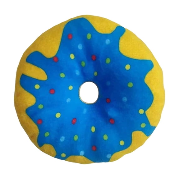 Plush Donut Pet Toy, Crystal Fabric Interactive Squeaky Accessory, Soft Bite Entertainment Toy For Cats And Small Dogs, Lightweight Indoor Activity Companion Toy