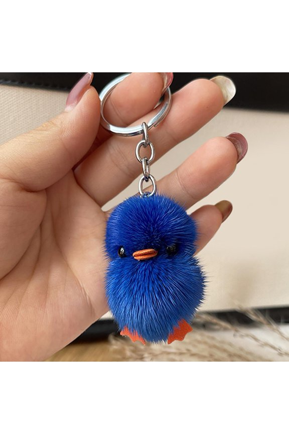Plush Duck Keychain Cute Mini Duck Bag Charm Soft Plush Animal Pendant – Kawaii Keyring For Backpack, Purse & Car Keys