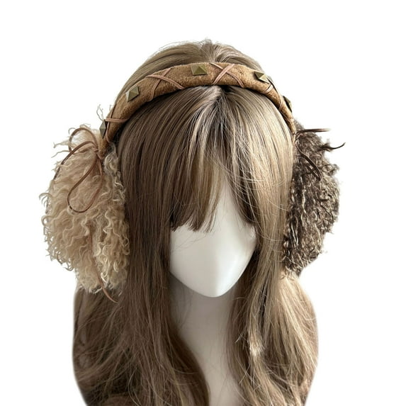 Plush Ear Muffs for Women Girl with Bows Ear Warmers Cold Weather Ear Protective Furry Ear Warmer for Winter Activity