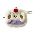 thumbnail image 1 of Plush Earphone Storage Bag Girl Cute Plush Coin Purse Portable Pocket Earphone Cover(One Size,Purple), 1 of 5