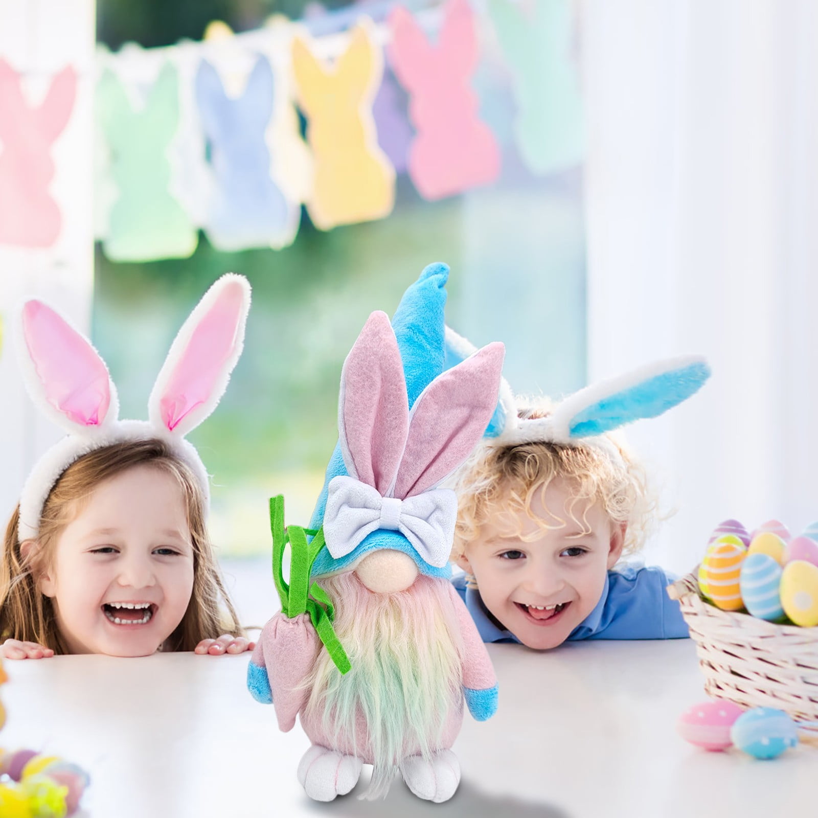 Plush Easter Bunny 11.4inch Handmade Huggable Rabbits Couple, Easter ...