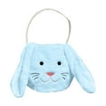 thumbnail image 1 of Plush Easter Bunny Basket, Furenl Personalized Egg Hunt Easter Bag Easter Bucket with Plush Ears Bunny Easter Tote Bag, Blue, 1 of 9