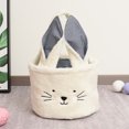 thumbnail image 1 of Plush Easter Bunny Basket Rabbit Buckets with Long Ear for Kids Easter Tote Bags for Party Decorations Candy Gifts Bags, 1 of 7