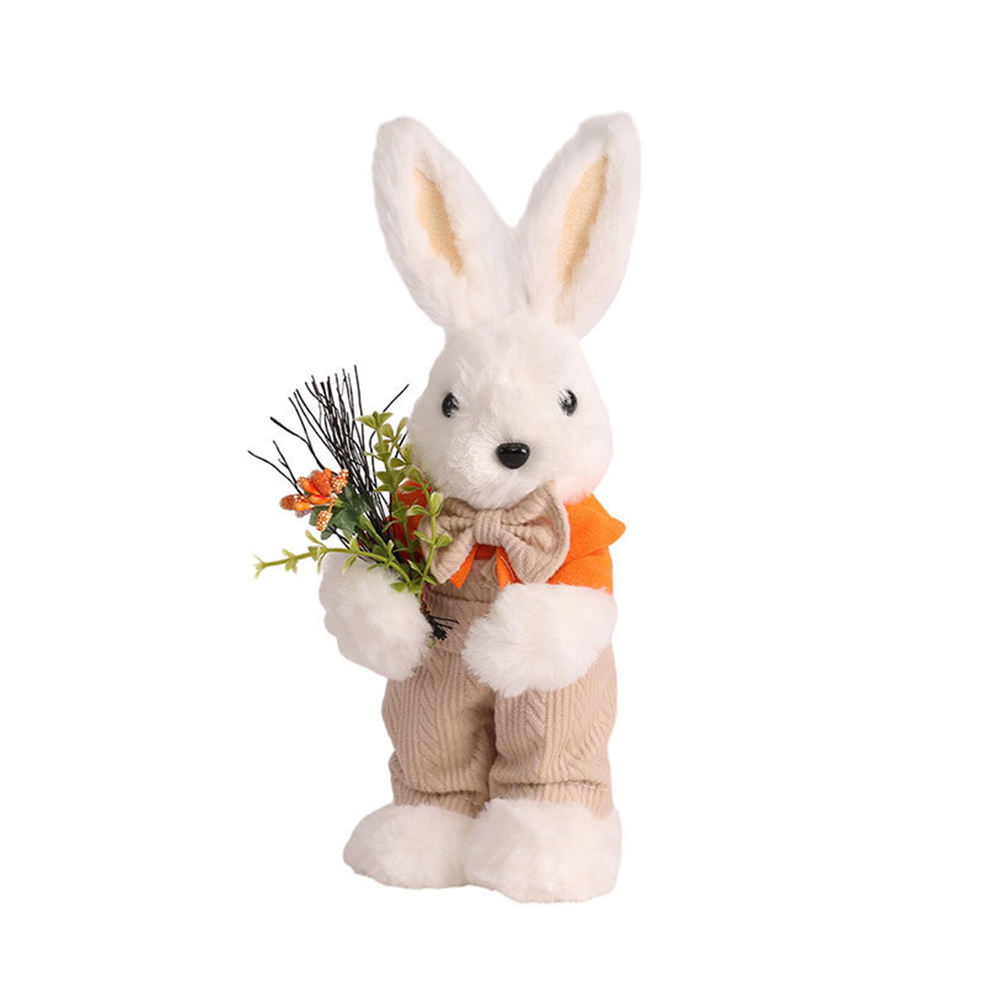 Plush Easter Bunny Handmade Rabbits Party Favor Figurine Tabletop ...