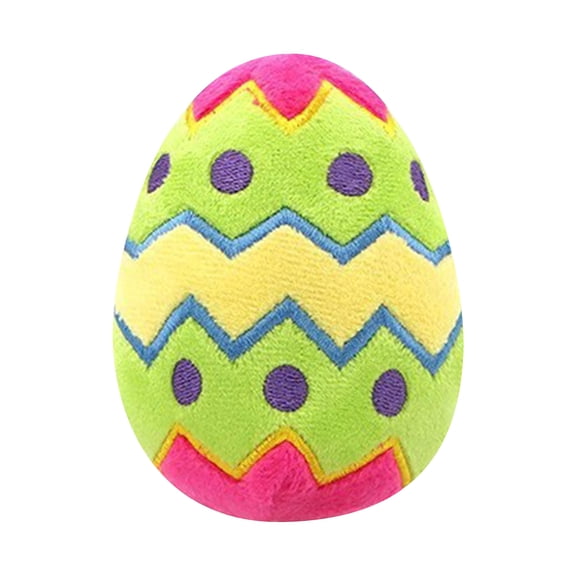 Plush Easter Egg Doll, 8-Inch Stuffed Easter Basket Stuffer Toy, Soft Colorful Holiday Decorative Pillow for Party Favors & Home Decor Ornaments