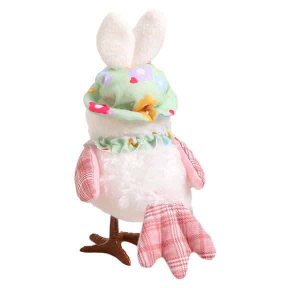 Plush Easter Owl Toy Stuffed Animal with LED Light for Kids Handmade Cartoon Owl Doll Decoration for Desktop Ornaments