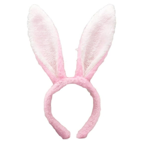 Plush Easter Rabbit Ears, Bunny Ears Headband, Plush Furry Bunny Headwear for Kids & Adults for Women Girls Party Supplies