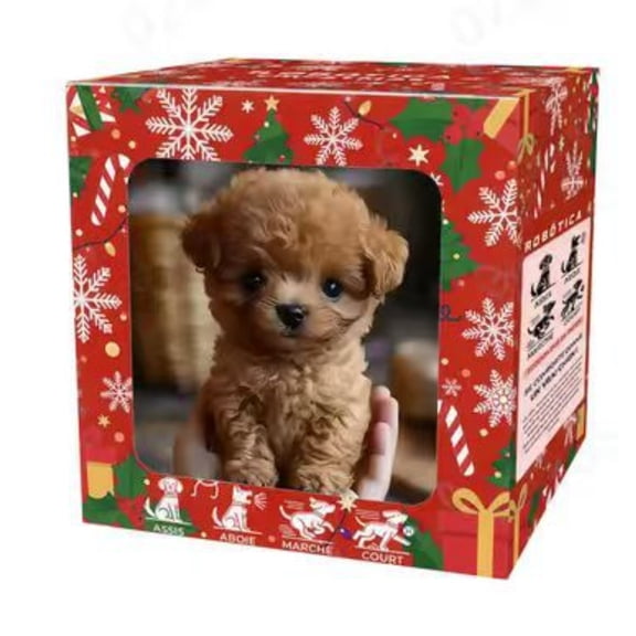 Plush Electric Simulation Dog Toy - Walking, Barking & Moving Stuffed Puppy, Interactive Play Companion with Elegant Gift Box (I)