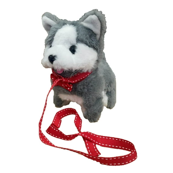 Plush Electric Simulation Pet Dog Toy With Walking, Barking, Mouth And Ear Movement Capabilities For Children's Interactive Play And Imaginative