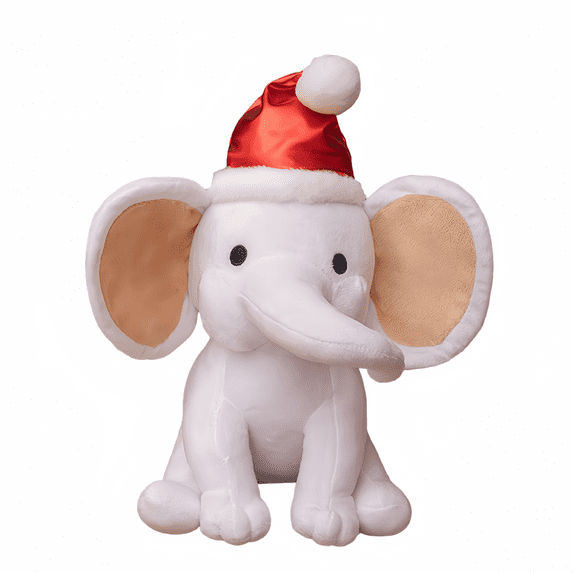 Plush Elephant Pillow Stuffed Animal Doll 9.8'' Soft Stuffed Elephant Plush Toy Christmas Decor Gift