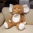 thumbnail image 1 of Plush Elephant Stuffed Toy | Soft Cuddly Pillow Doll | Jogging Pose, Happy Expression | High-Density Fabric | Supportive Nap Pillow | Decorative Accent Gift | Embroidered Details, 1 of 3