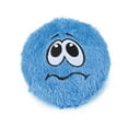 thumbnail image 1 of Plush Emoji Disc Dog Toy Fuzzy Flyer Squeaker Pink Yellow Green Blue or Full Set (Blue Frowny Face), 1 of 9