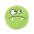 thumbnail image 1 of Plush Emoji Disc Dog Toy Fuzzy Flyer Squeaker Pink Yellow Green Blue or Full Set (Green Monster), 1 of 9