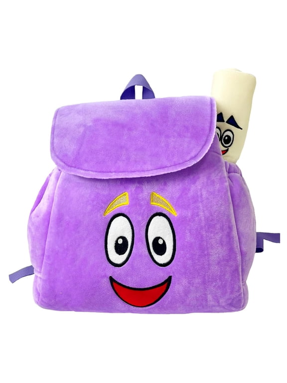 Plush Explorer Backpack 9.5 in, Purple
