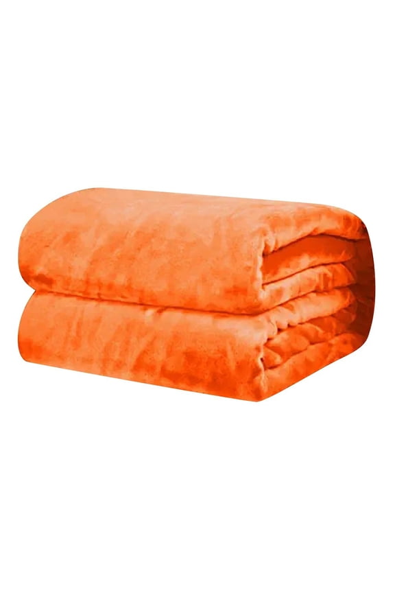 Plush Extra Large Fleece Throw Blanket for Couch,Bed and Sofa Orange Soft, Warm, Lightweight