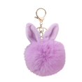 thumbnail image 1 of Plush Faux Fur Pom Pom Keychain with Rabbit Ear Design and Metal Clasp for Bags Backpacks and Keys Accessories Gifts, 1 of 3
