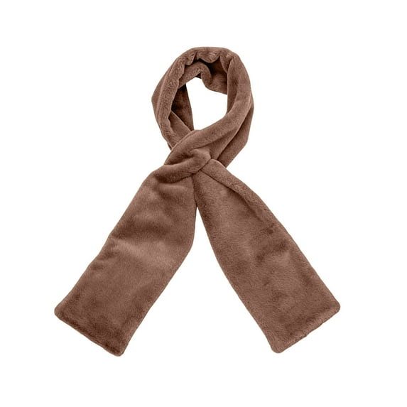Plush Faux Fur Scarf Soft Winter Neck Wrap for Women and Men Lightweight Cozy Cold Weather Accessory