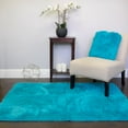thumbnail image 1 of Plush Faux Fur Shag  Solid Color Rectangle Floor Area Rug 4' x 5', 1 of 3