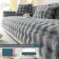 thumbnail image 1 of Plush Faux Fur Sofa Cover, Winter Thick Warm Pet-Friendly Non-Slip Couch Protector for Armchair to 4-Seater Sofas, Machine Washable Soft Furniture Slipcover for Home  - -  Christmas Present, 1 of 1