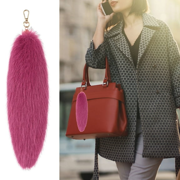 Keychains 3D Cute Tail Keychain Pendant Stylish Women Key Ring Holder Pompoms Fashionable Hairy Tail Accessories for Everyday Use