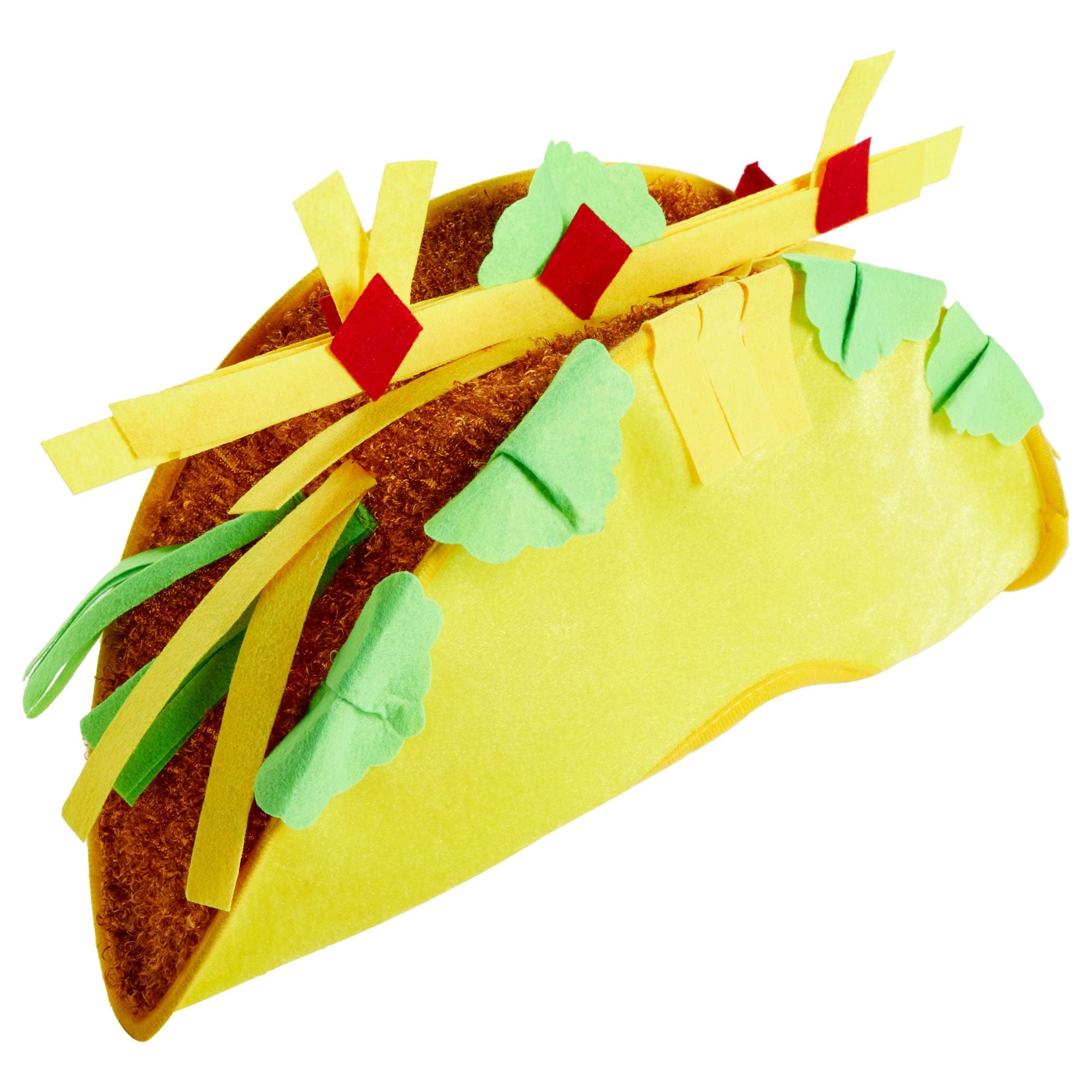 Taco Hat and Headband Set Plush Food Costume Party Accessory for Adults Adult Fiesta Yellow Taco Party Hat Novelty Food Prop  main image 3