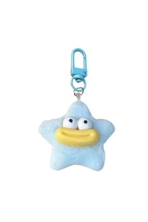 Plush Five Point Star Key Holder Adorable Winter Gift For Women Soft Bag Charm Birthday Souvenir