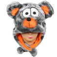 thumbnail image 1 of Plush Fleece Animal Hat MOUSE with EAR FLAPS PON PONS KIDS TEENS ADULTS OSFA, 1 of 1